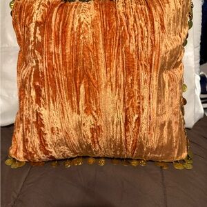 Luxurious Velvet Orange Pillow